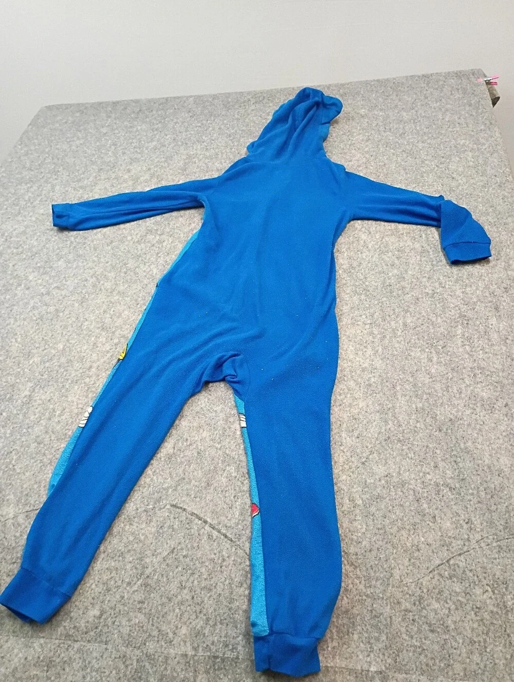 Sonic The Hedgehog Hooded Union Suit Pajamas Kids Size Small